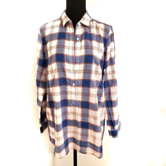J. McLaughlin Tops - J McLaughlin plaid  button up tunic size s…